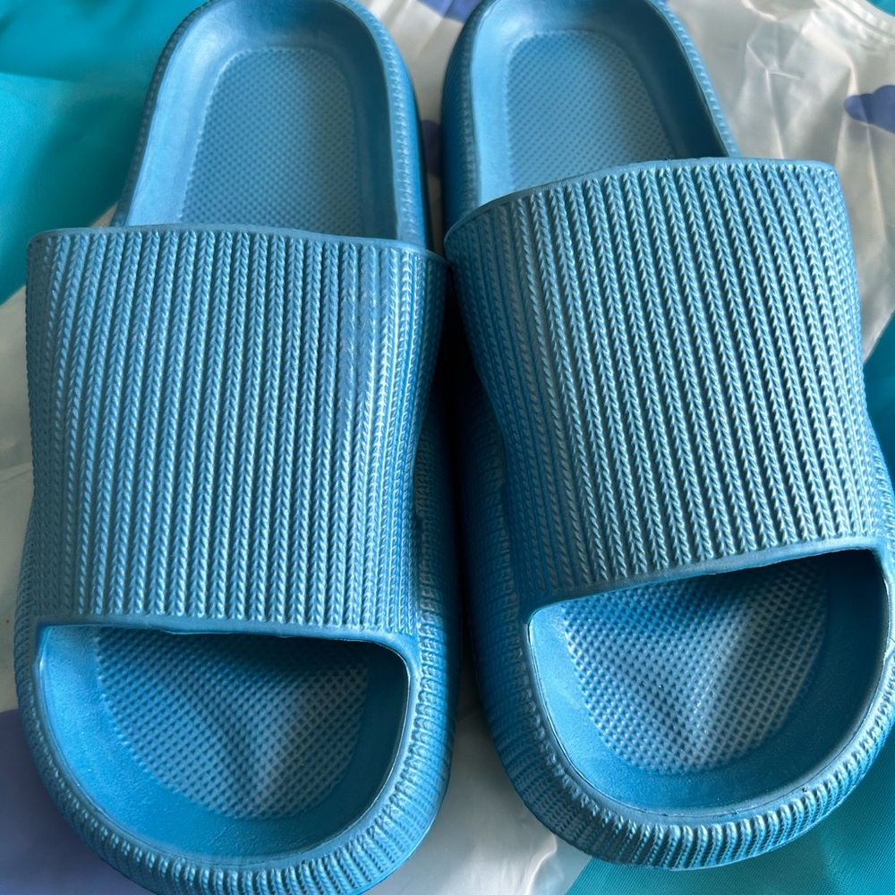 Blue Slide Sandals